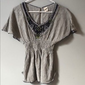 Free People  neck striped top